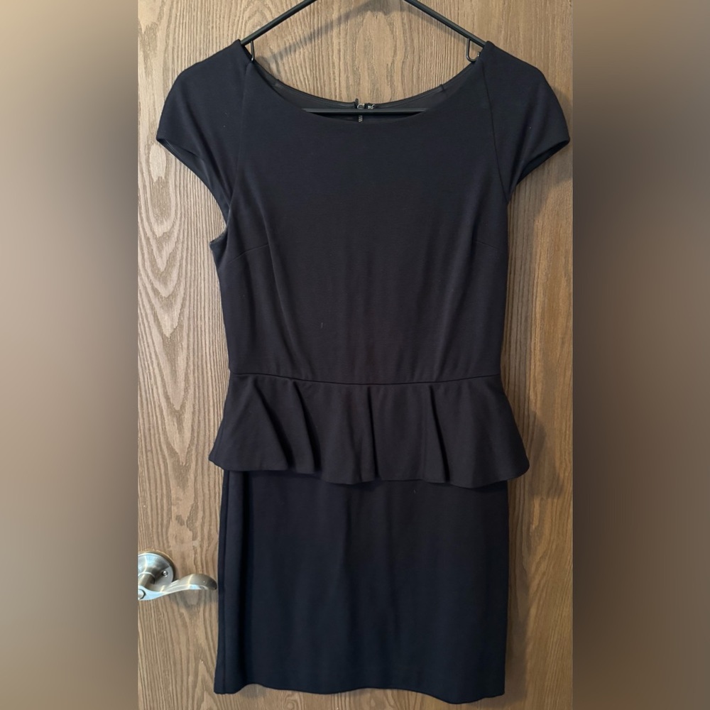 Express Elegant Black Peplum Dress